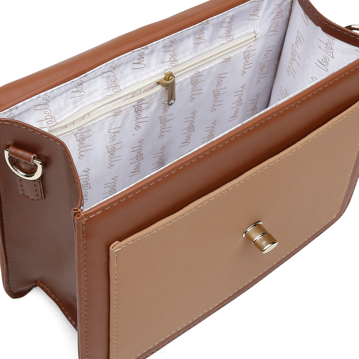 Bolsa Feminina UseLabelle Original Média Paris Brown Caramelo
