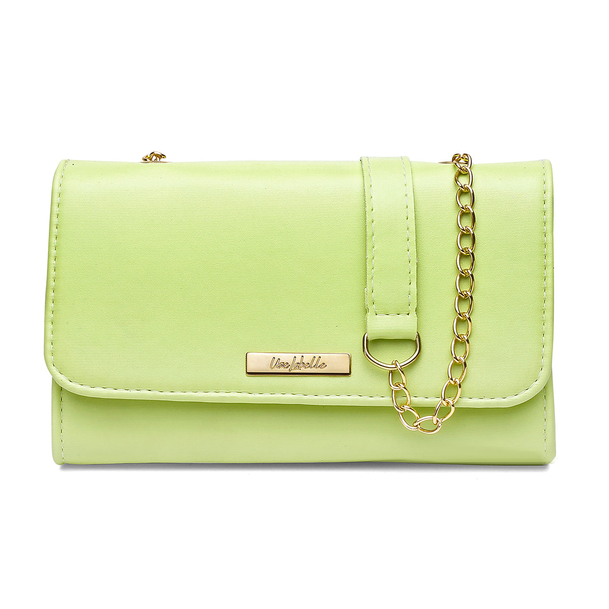Bolsa Mid Amarelo com Alça Transversal e Ombro