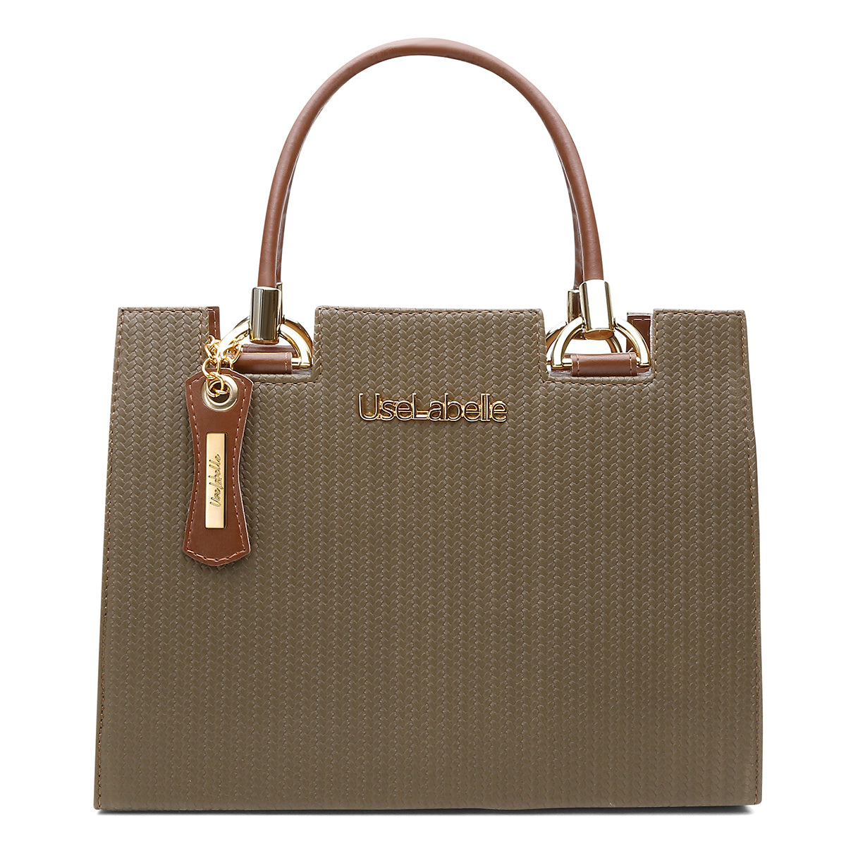 Bolsa Castelo UseLabelle Original + Alça Transversal e Ombro Verde/Caramelo