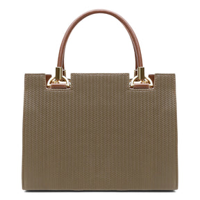Bolsa Castelo UseLabelle Original + Alça Transversal e Ombro Verde/Caramelo