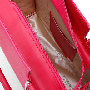 Kit Bolsa Castelo UseLabelle Original + Carteira Soft Luxo + Alça Transversal e Ombro Vermelho/Amendoa