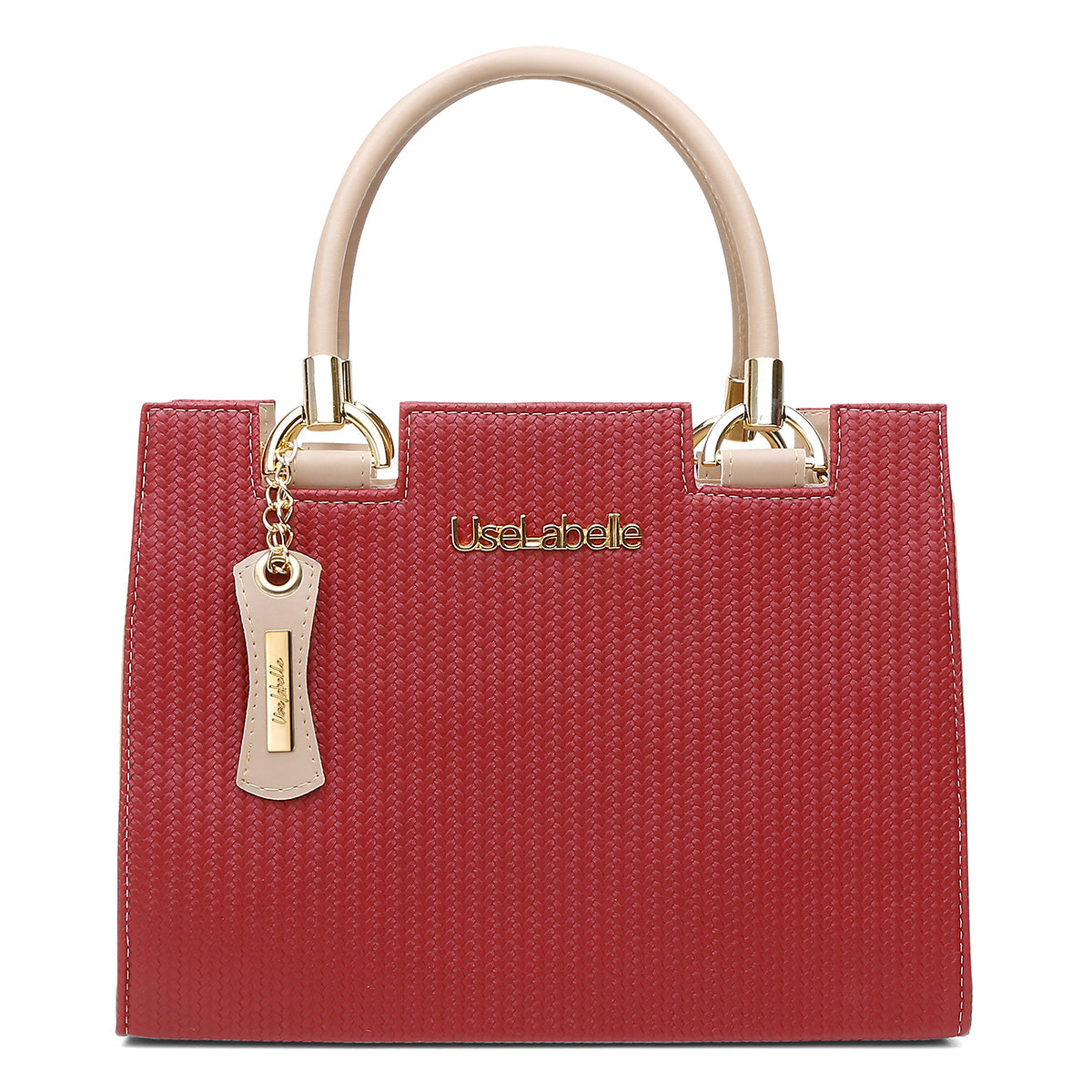 Bolsa Castelo UseLabelle Original + Alça Transversal e Ombro Vermelho/Amendoa