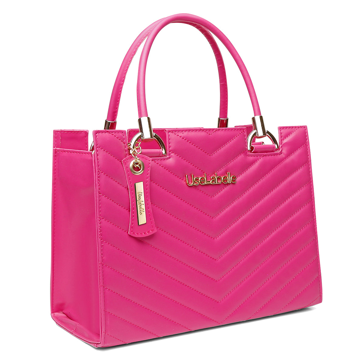 Kit Bolsa Castelo UseLabelle Original + Carteira Soft Luxo + Alça Transversal e Ombro Pink Bordada V