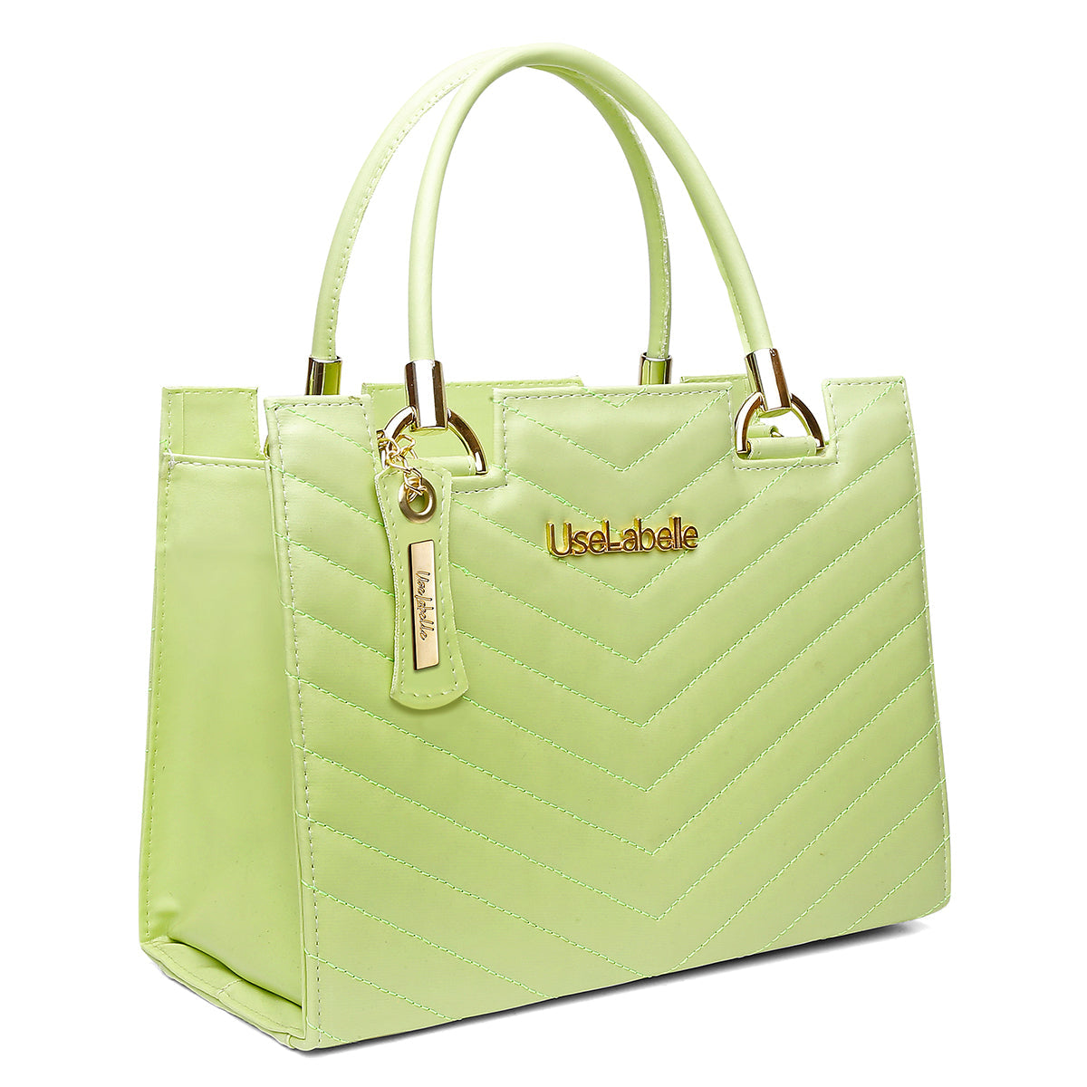 Bolsa Castelo UseLabelle Original + Alça Transversal e Ombro Verde Limão Bordado V