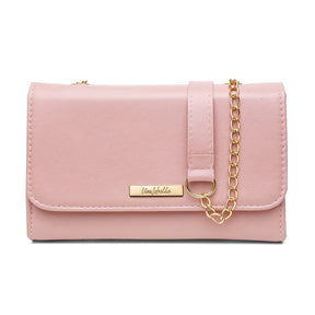 Bolsa Mid Pink com Alça Transversal e Ombro