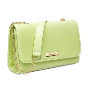 Bolsa Mid Amarelo com Alça Transversal e Ombro