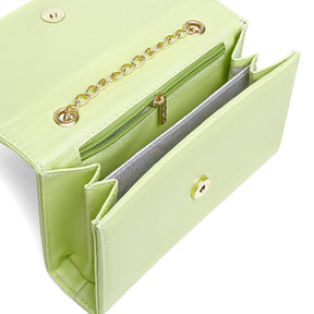 Bolsa Mid Amarelo com Alça Transversal e Ombro